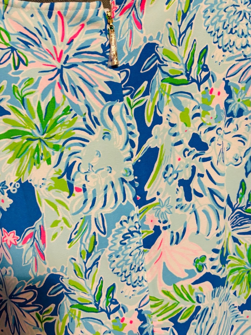 Lilly Pulitzer Blue, Pink & Green Floral Sleeveless Shift Dress - Picture 2 of 3